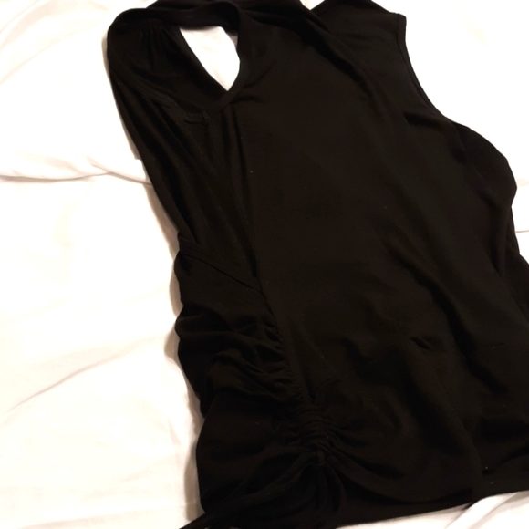 Karen Kane sleeveless faux wrap tank with side ties black XL - Picture 5 of 8